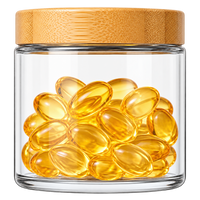 Bamboo lid glass jar